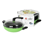Marca Non-Stick 28cm Casserole, With Lid (Green/ Red)