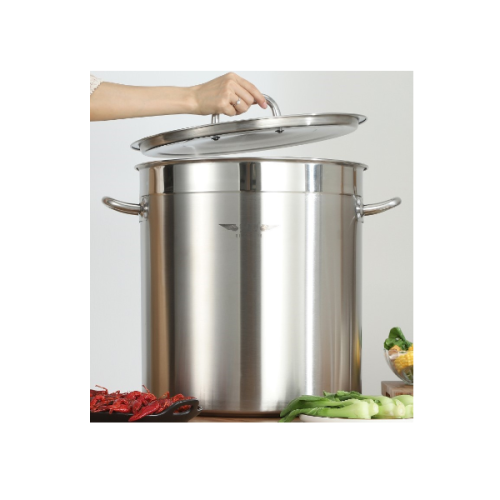 Stainless steel pot with lid ears 40L